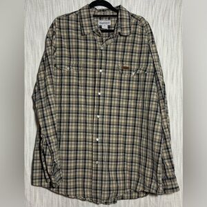 Carhartt Men's Checkered Shirt - Tan and Black
